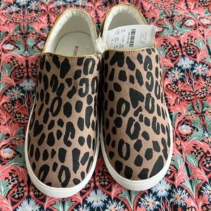 Crewcuts sneakers leopard print size 3